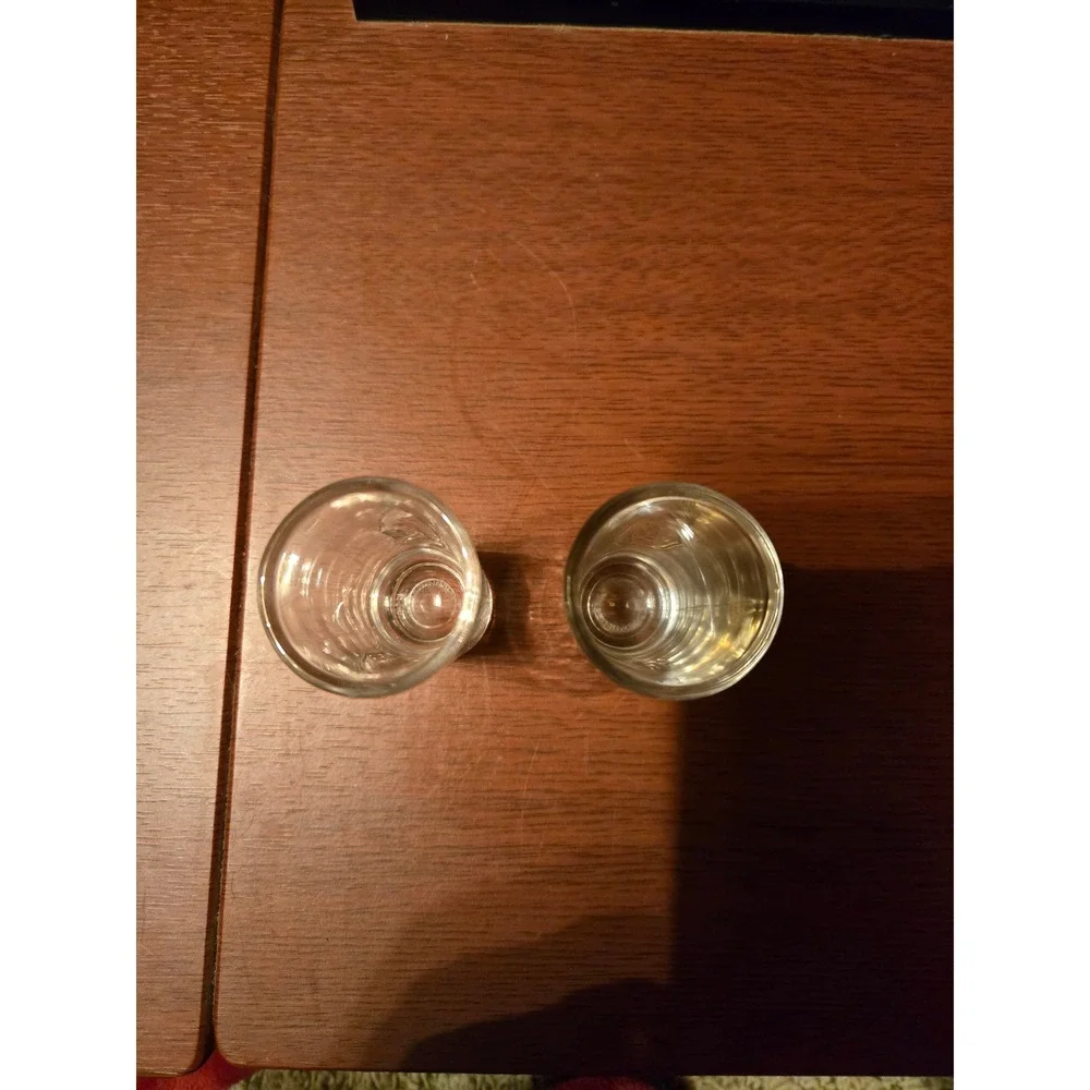 Hornitos Tequila Shot Glasses Set of 2 Clear Embossed Logo Tall Shooter Barware‎